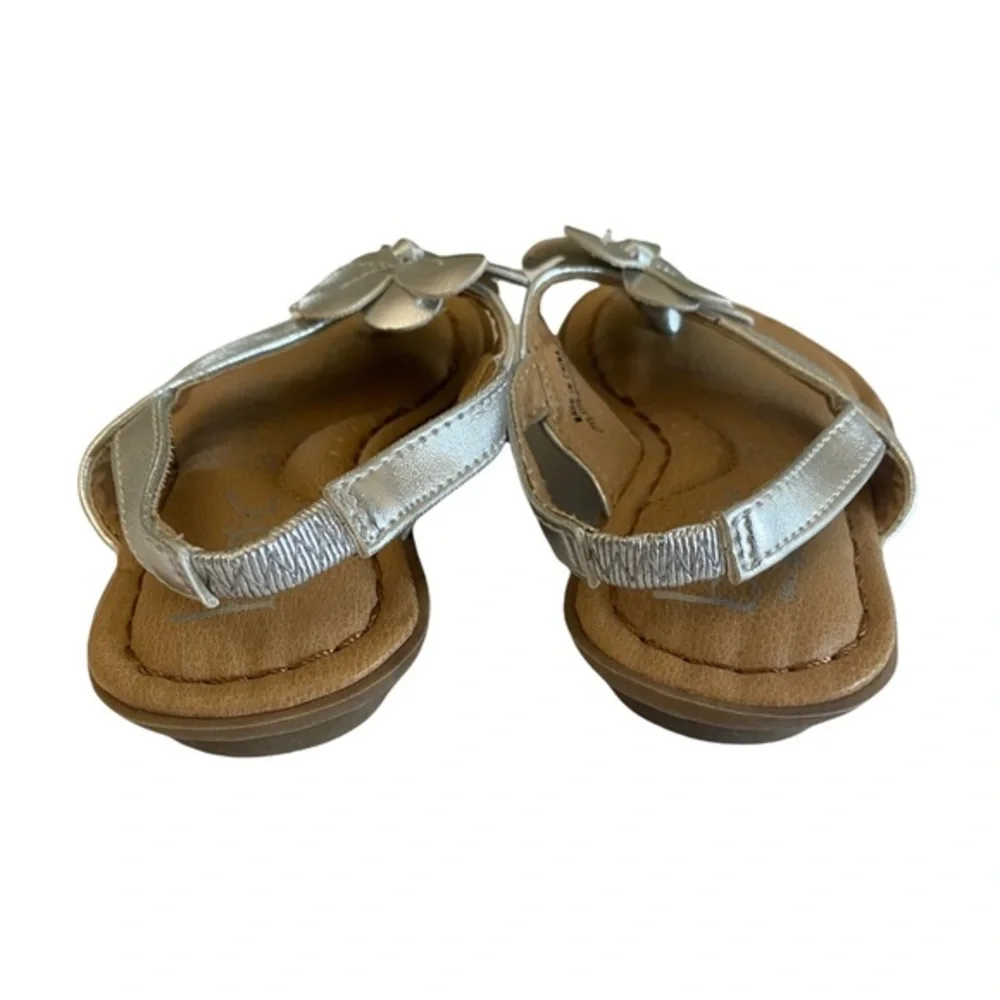 New BOC Born Concepts Silver Leather‎ Sandals sz 5